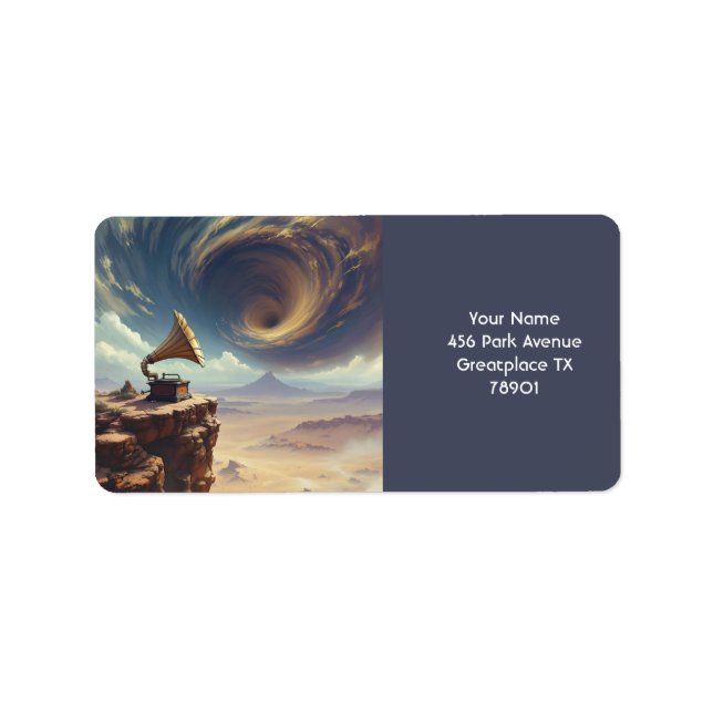 Étiquette Imaginaire Mignonne Musique Du Désert (Devant)