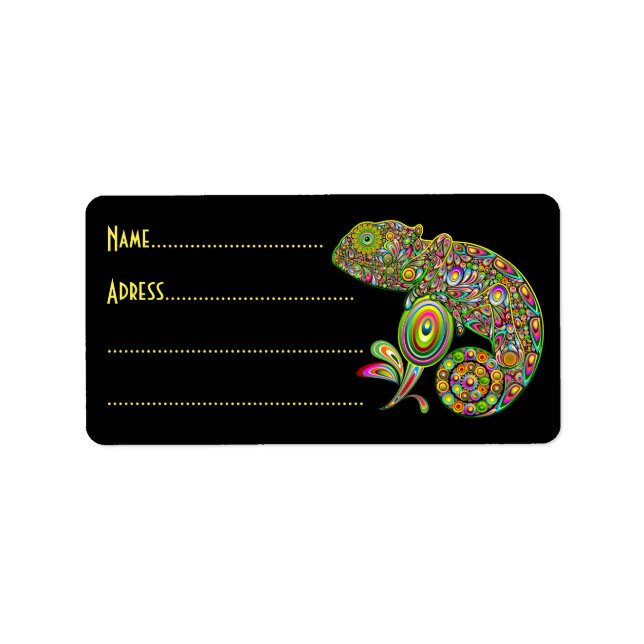 Étiquette Imaginaire psychédélique de Chameleon (Devant)