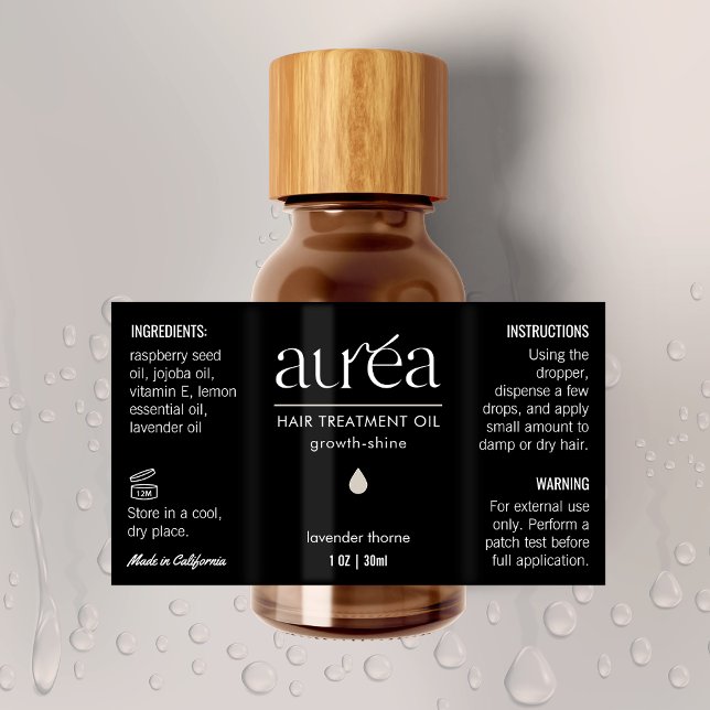 Étiquette imperméable 1 OZ/30ml de bouteille de go (Créateur téléchargé)