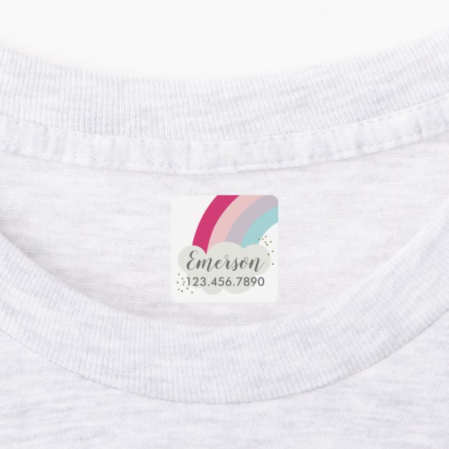 Étiquette imperméable aux enfants arc-en-ciel colo (Apposé)