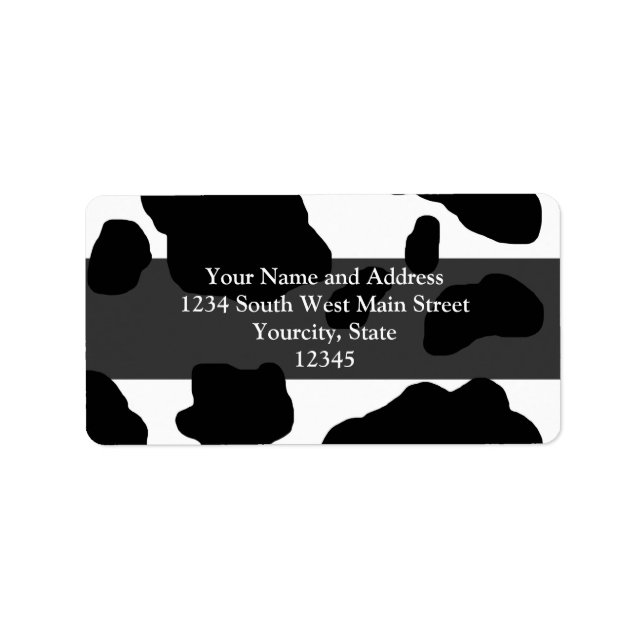 Étiquette Impression personnalisée de vache amusante (Devant)