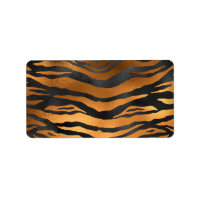 Imprimé animalier rayures de tigre noir marron gla