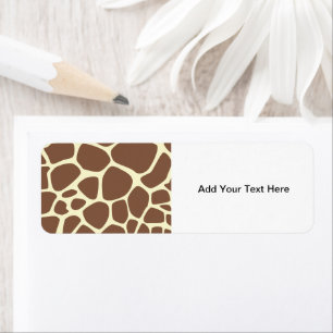 Étiquette Imprimée de girafe, Giraffe Brown, Poster de anima