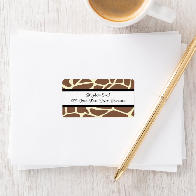 Étiquette Imprimée de girafe, Giraffe Brown, Poster de anima (En situation)