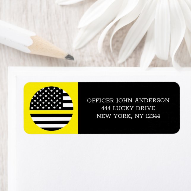 Étiquette Indicateur de ligne jaune mince, États-Unis Expédi (En situation)