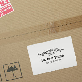 Étiquette Industrie vétérinaire de chat illustrée