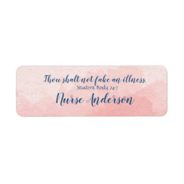 Étiquette Infirmière de l'école; Fake an Malness; Blush Blue