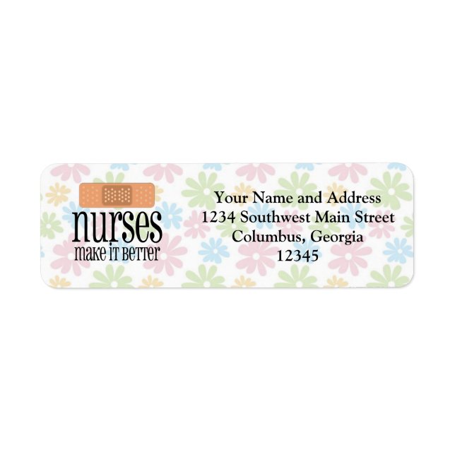 Étiquette Infirmières et infirmiers, Bandage (Devant)