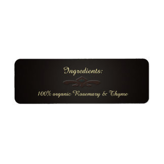 Étiquette Ingrédient de carte noire en couleur à base d'herb