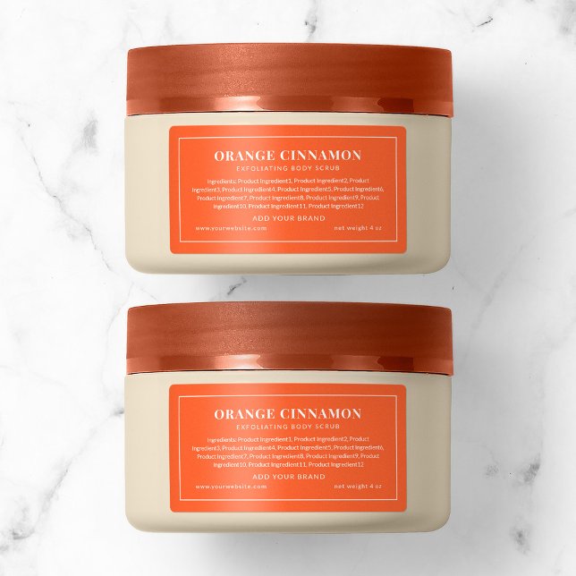 Étiquette Ingrédients de couleur modifiables à la bordure bl (Créateur téléchargé)