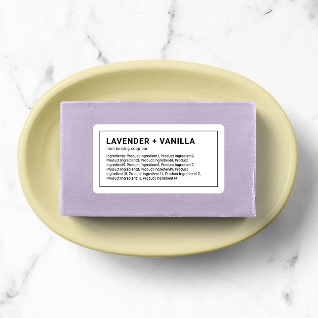 Étiquette Ingrédients minimalistes minimalistes légers à bor (Créateur téléchargé)