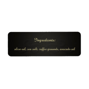Étiquette Ingrédients noirs floraux de couleur de sélectio