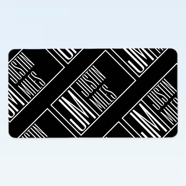 Étiquette Initiales modernes avec nom Monogram Motif (Créateur téléchargé)