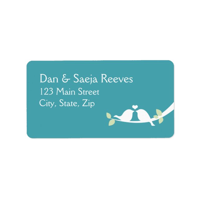 Étiquette Inséparables Aqua (Devant)