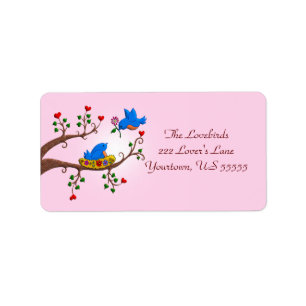 Étiquette Inséparables de Valentine
