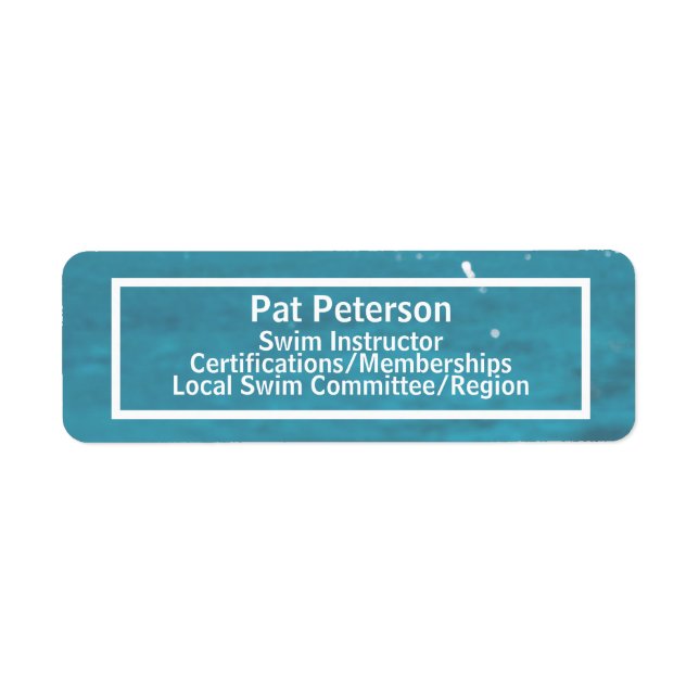Étiquette Instructeur de natation Water Polo Modèle de plong (Devant)