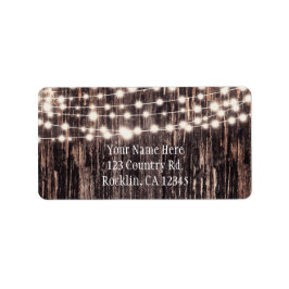 Étiquette Invitation de chute de bois d'écorce d'arbre rusti