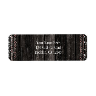 Étiquette Invitation en bois sud-ouest glam country rustique