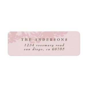 Étiquette Invitation rose Gold Blooms Foil