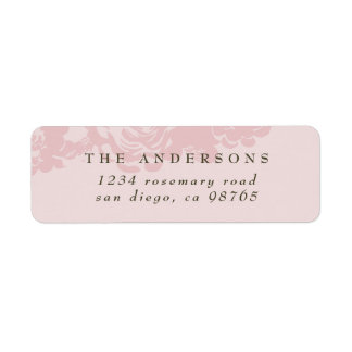Étiquette Invitation rose Gold Blooms Foil
