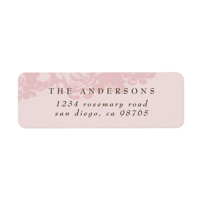 Étiquette Invitation rose Gold Blooms Foil (Devant)