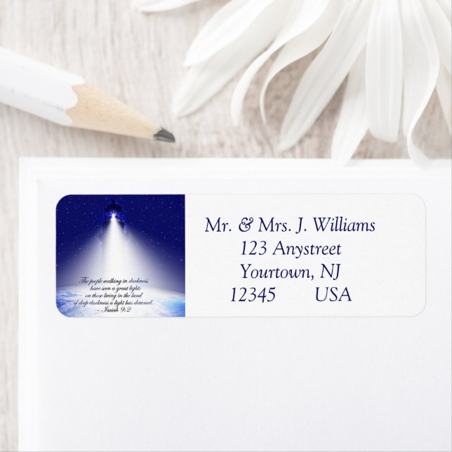 Étiquette Isaïe 9:2 Photo de Noël (En situation)