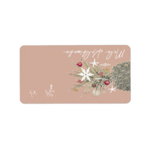 Étiquette Island Pine, cadeau de Noël de style hawaïen