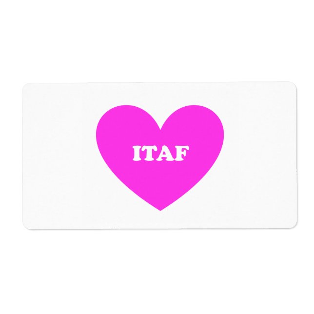 Étiquette Itaf (Devant)
