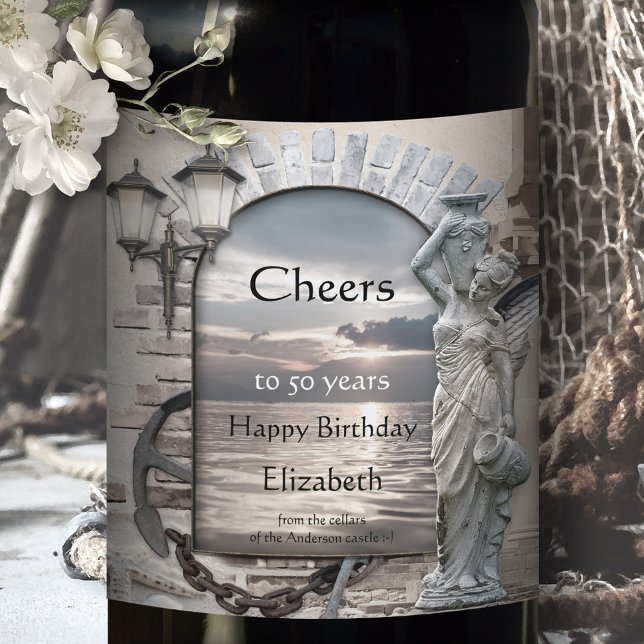 Étiquette italien classique de vin nautique (Créateur téléchargé)