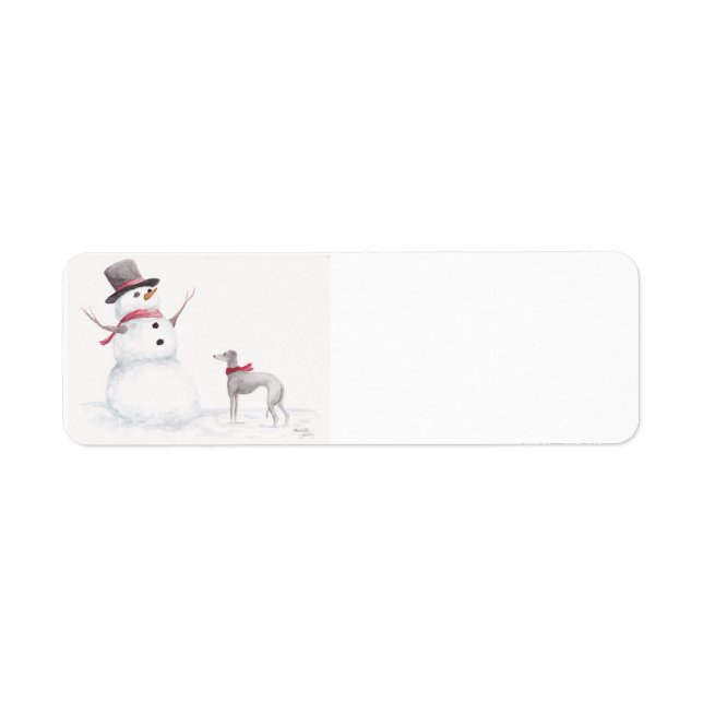 Étiquette Italien Greyhound Dog Art Retourner l'adresse Étiq (Devant)