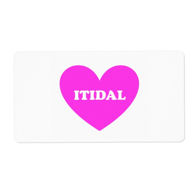 Étiquette Itidal (Devant)
