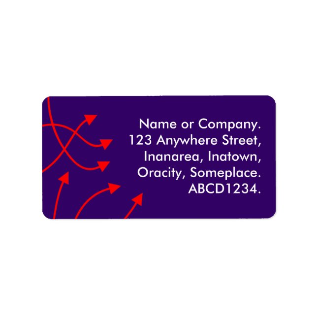 Étiquette Itinéraire - Violet profond (Devant)