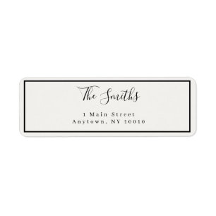 Étiquette Ivoire minimaliste Moderne Chic Adresse de retour 