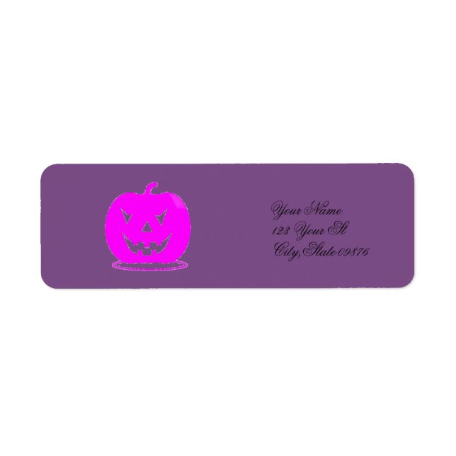 Étiquette Jack rose olantern Halloween Thunder_Cove (Devant)