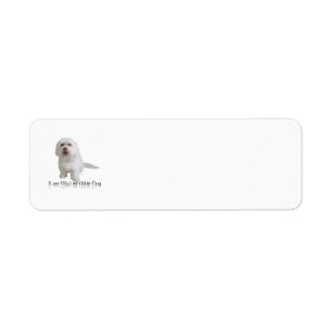 Étiquette J'adore mon petit chien blanc - Havanais