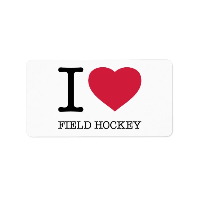 ÉTIQUETTE J'AIME LE HOCKEY SUR LE TERRAIN (Devant)