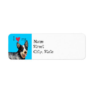 Étiquette J'aime mon chien de bétail australien