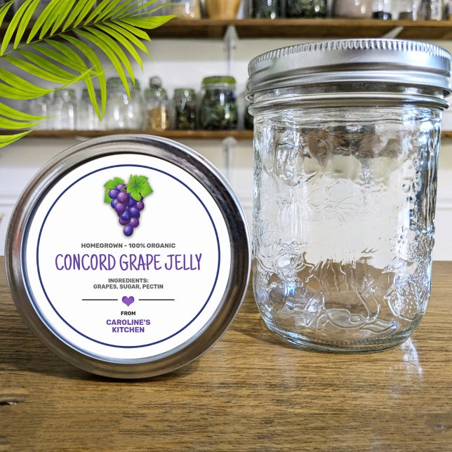Étiquette Jar de fourrage de raisins (Créateur téléchargé)