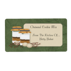 Étiquette Jar de mélange de cookies personnalisés