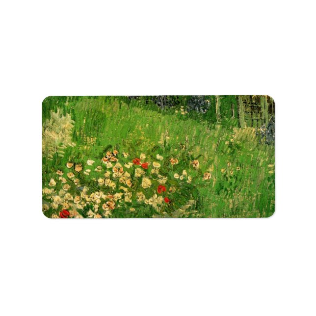 Étiquette Jardin de Daubigny par Vincent van Gogh, Art Vinta (Devant)