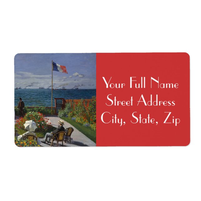 Étiquette Jardin de Sainte-Adresse par Claude Monet (Devant)