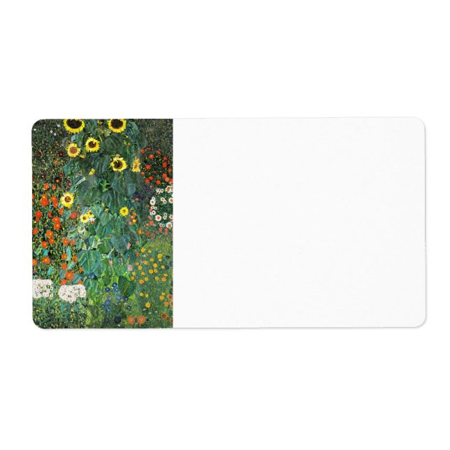 Étiquette Jardin de tournesol de Blumengarten (Devant)