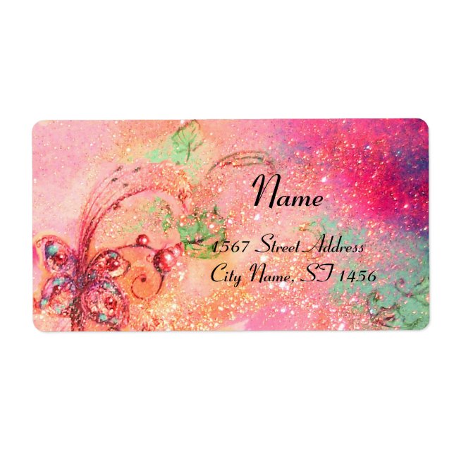 Étiquette JARDIN DES OMBRES PERDUES, vert rose (Devant)