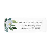 Jardin floral bleu foncé Aquarelle Mariage rustiqu