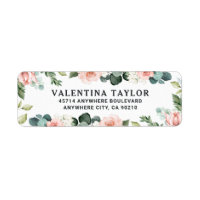 Jardin Floral rose pâle Rose Mariage d'aquarelle