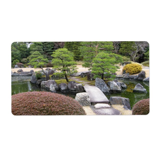 Étiquette Jardin japonais 日 本 庭 園 (Devant)