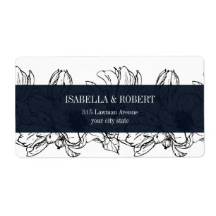 Étiquette Jardin moderne   Bleu   mariage floral
