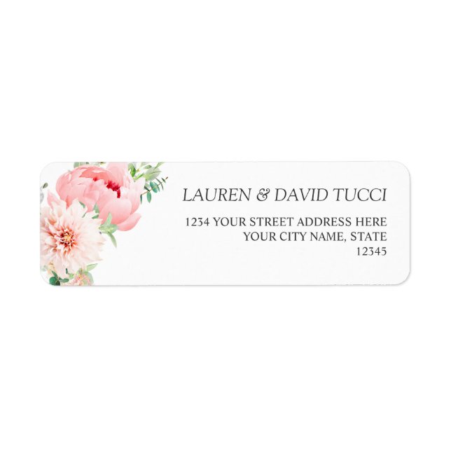 Étiquette Jardin sauvage | Fleurs et feuillage Mariage flora (Devant)