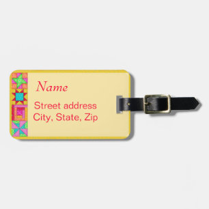 Étiquette Jaune bloc de bagage ou de machine à cou