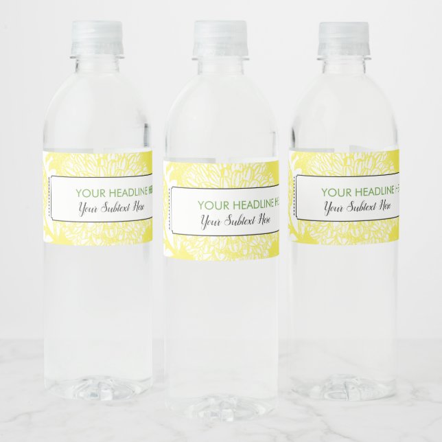 Étiquette Jaune Eau Toile Abeille Jardin (Bouteilles)